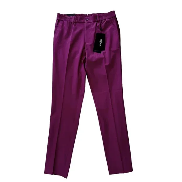 J. Lindeberg Stuart Men's 33x32 Side Stripe Golf Pant GMPA06876 Q266 Purple NEW - Picture 5 of 12